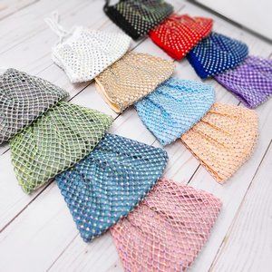 Rhinestone Face Mask (Black)